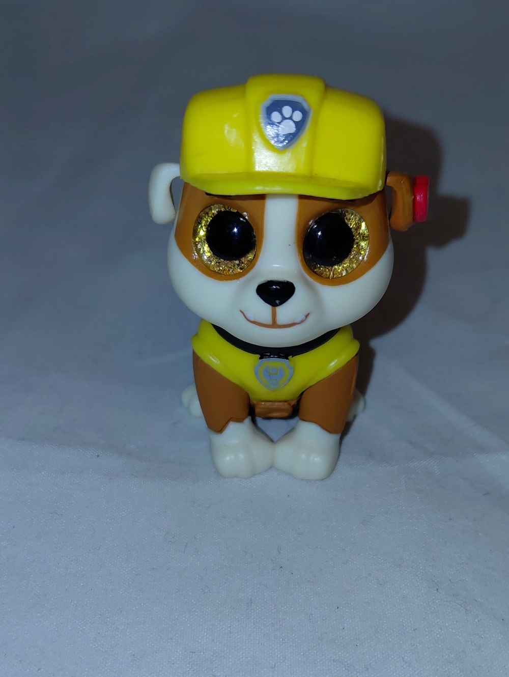 Ty Beanie Boos Mini - RUBBLE the Paw Patrol Dog Hand Painted Vinyl Figure 2" NEW